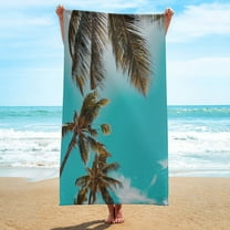 LACKUST Summer Coconut Series Beach Towel - Oversized Microfiber for Beach, Yoga, Travel 75x150cm
