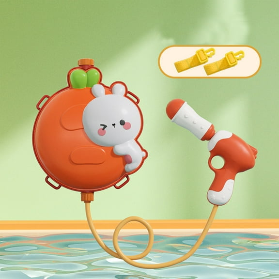 LACKUST Super Backpack Water Soaker,Water Blasters for Outdoor Summer,Swimming,Pool Backyard,Beach,Summer Water Toys for Ages 5 to 7 Years,Orange