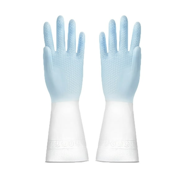 LACKUST Thickened Rubber Cleaning Gloves,Kitchen Cleaning Gloves Clearance,Heavy Duty Dishwashing Gloves for Household Kitchen Use,Blue