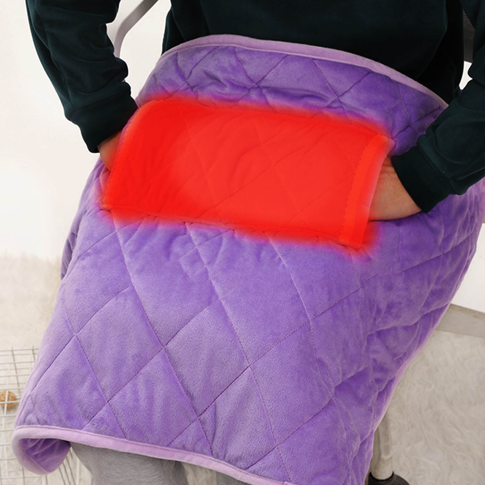 LACKUST Throw Heated Blanket Electric,31x24in Cycle Heat Heated Throw Blanket Electric as Office Lunch Break Hand Warmer Knee Blanket Purple Electric blanket,5V