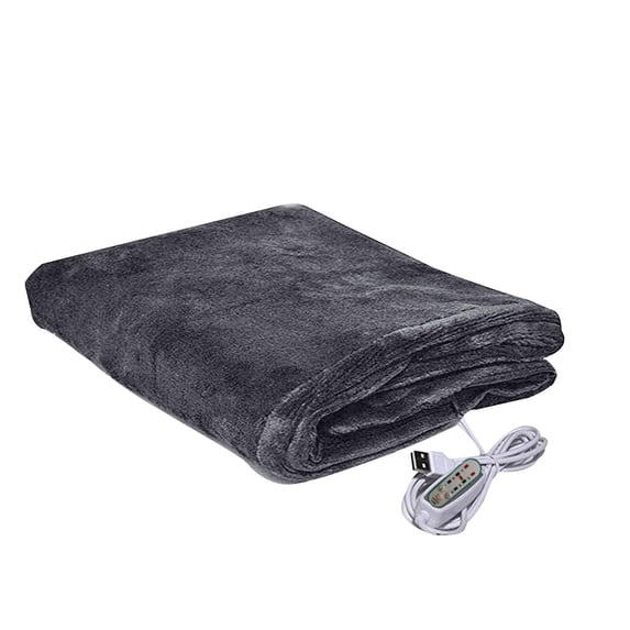 LACKUST Throw Heated Blanket ElectricClearance,39x26in Flannel Heating Shoulder Heating Blanket Throw Multi-gear Control Intelligent Constant Temperature Gray Heated Blanket,5V