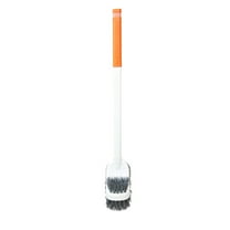 LACKUST Toilet Brush Set Clearance,Rubber Slit Toilet Bowl Brush and Holders with 2 Type Capability Brush,Easy Clean Every Corner,Orange