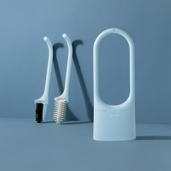 LACKUST Toilet Brush and Holder Set Clearance,Wall Hanging Toilet Brush Bowl Set 2 In 1,Blue