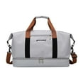 thumbnail image 1 of LACKUST Travel Duffel Bag, Shoe Compartment, Sports Gym, Folding Organizer, Sport,Gray, 1 of 6