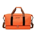 thumbnail image 1 of LACKUST Travel Duffel Bag, Shoe Compartment, Sports Gym, Folding Organizer, Sport,Orange, 1 of 6