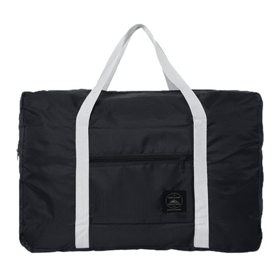 LACKUST Travel Duffel Bag, Sports Gym Bag, Folding Organizer, With Trolley Sleeve,Black