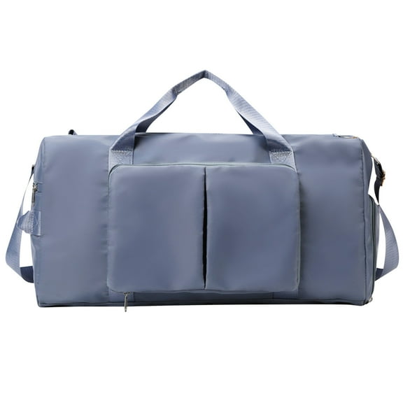 LACKUST Travel Duffel Tote, Gym Tote, Carry On Overnight, Trolley Sleeve, Wet Pocket, For Women,Blue