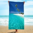 thumbnail image 1 of LACKUST Tropical Coconut Beach Towel - Oversized Microfiber for Spa, Travel, Yoga 75x150cm, 1 of 5