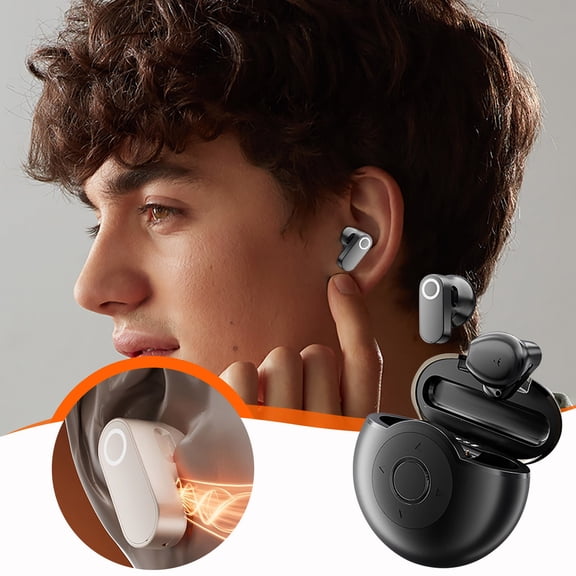 LACKUST True Wireless Earbuds Bluetooth 6.0, Active Noise Cancelling (ANC) with LCD Display, Long Battery Life, Remote Control, HIFI Sound - Black