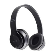 LACKUST Universal Bluetooth Earphones,Clearance Noise Cancelling Bluetooth Headphones for Kids,Noise Reduction,Foldable,Card Insertion,and Gift-Ready,Black