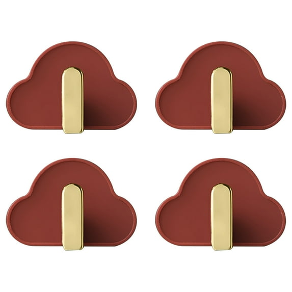 LACKUST Wall Hanging Hooks Clearance,Self-designed Cloud Cloud Hook Hook Hook Without Punching Wall Strong Hook Key Hook,Red