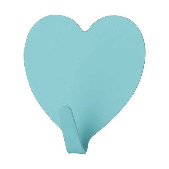 LACKUST Wall Hanging Hooks,Female Heart Love Sticky Hook Stainless Steel Bead Heart-shaped Sticky Hook,Green