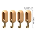 thumbnail image 1 of LACKUST Wall Hooks Clearance,4PCS Wall and Hook with 360 Degree Rotation Vientiane Hook Foldable Small Adhesive Hook,Wood color, 1 of 1