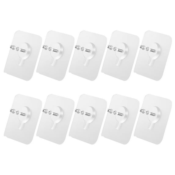 LACKUST Wall Hooks Clearance,Free Punching Screw Stickers Hook Photo Frame Strong Hook Fixer Wall Nails Wall Hanging Paintings No Mark Stickers,Clear