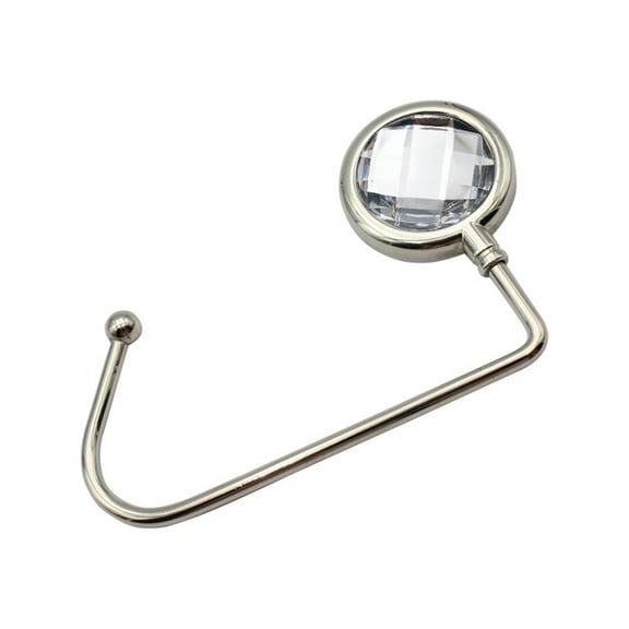 LACKUST Wall Hooks for Hanging,Shinning Mental Rotatable Holders Mantel Hooks Hanger Clips Grip,White