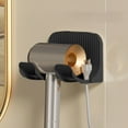 thumbnail image 1 of LACKUST Wall Mounted Hair Dryer Holder No Drill - Black Waterproof Bathroom Organizer with Cord Storage & Adhesive Traceless Sticker, 1 of 5