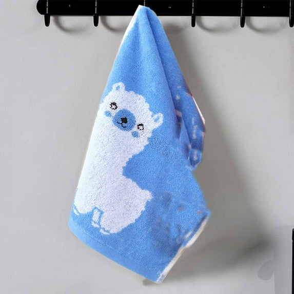 LACKUST Washcloths and Face Towels,Cotton Washcloths and Body Towels - Solid Color Options for Hair and Body,Blue