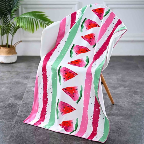 Yarino Watermelon-Print Beach Towels Clearance - 60"x28" Quick-Dry & Sand-Resistant Beach Towel for Pool, Travel & Summer Vacations