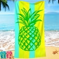 thumbnail image 1 of LACKUST Yellow Pineapple Beach Towel - Quick-Dry Double-Sided 140x70cm for Beach & Backpacking, 1 of 6