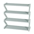 thumbnail image 1 of LACKUST Z Shaped Shoe Rack 4 Tier - Stainless Steel Modern Shoe Organizer, Easy to Assemble Small Space Dorm Shoe Rack, Blue Sturdy Household Shoe Storage, 1 of 6