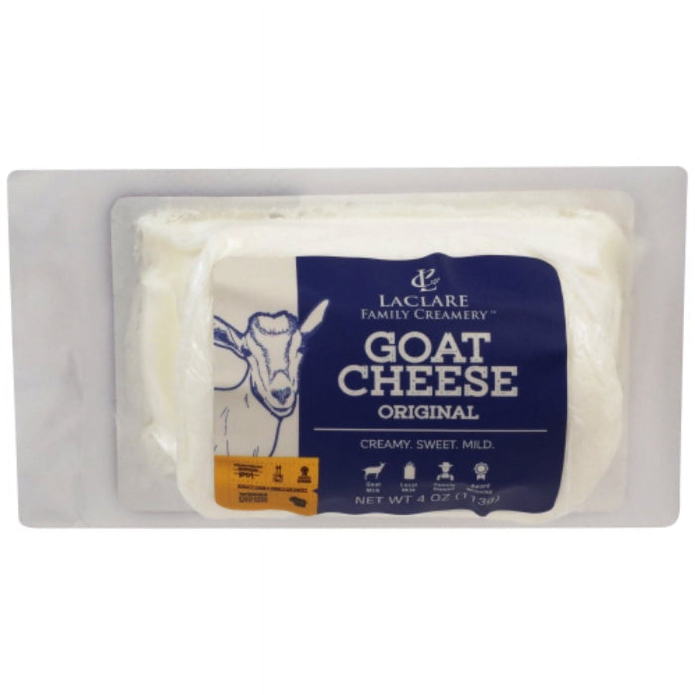 LACLARE FARMS CHEESE CHEVRE GOAT NATURL 4 OZ Pack of 12