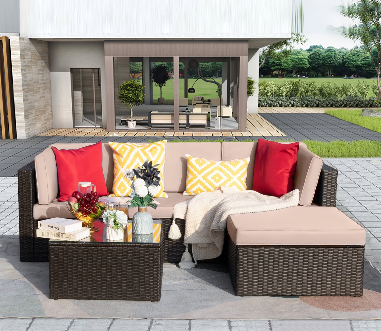 5 piece rattan sectional new arrivals