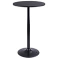 thumbnail image 1 of Lacoo Round Bistro Pub Table 23.8" Bar Height Cocktail Table w/Metal Leg and Base, Black, 1 of 5
