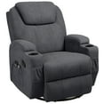 thumbnail image 1 of LACOO Swivel Massage Recliner with Massage, Gray, 1 of 7