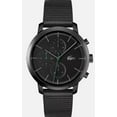 thumbnail image 1 of LACOSTE 2011177 REPLAY BLACK CHRONOGRAPH DIAL BLACK LEATHER STRAP MENS WATCH, 1 of 4