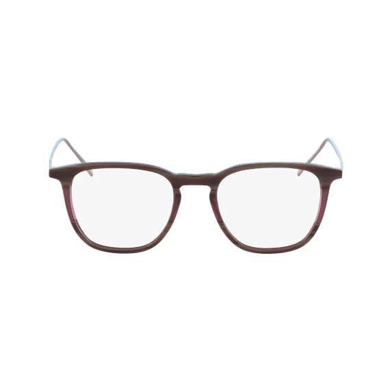LACOSTE-L2828 604 Rectangle Eyeglasses Striped Burgundy/Gray