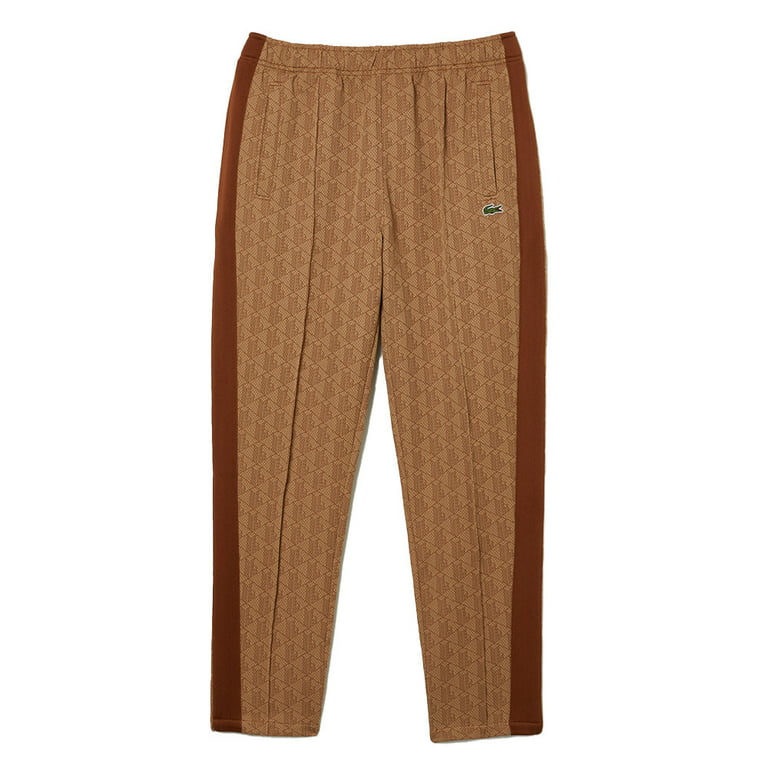 Lacoste Men's Monogram Print Track Pants XL / Beige/Brown