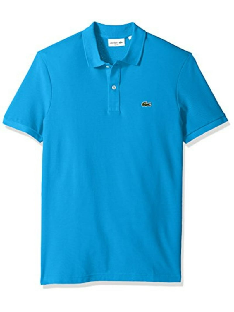 LACOSTE Mens Blue Logo Graphic Short Sleeve Slim Fit Polo 4XL