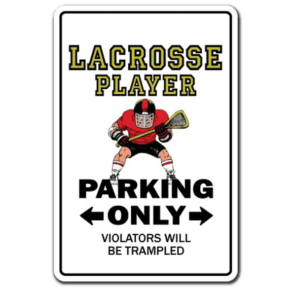LACROSSE PLAYER Decal sport athletic athlete jock team uniform ball play | Indoor/Outdoor | 9" Tall
