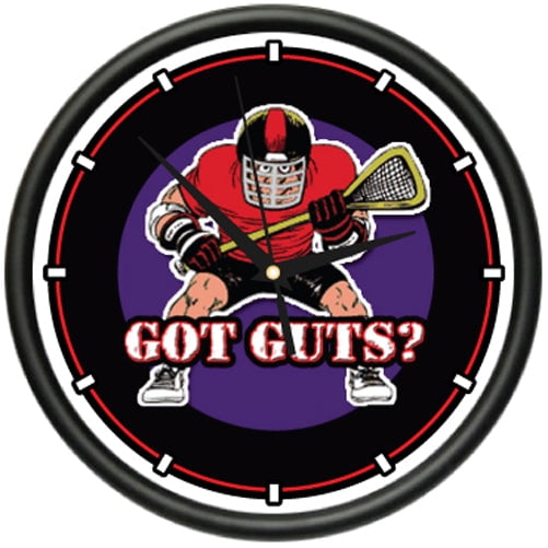 LACROSSE Wall Clock stick ball helmet clothing team