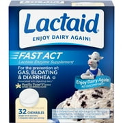 LACTAID Fast Act Chewables Vanilla Twist 32 Tablets Pack of 3