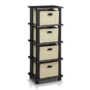LACi 4-Bins System Rack, Oak - 28.8 x 11.3 x 7.7 in.
