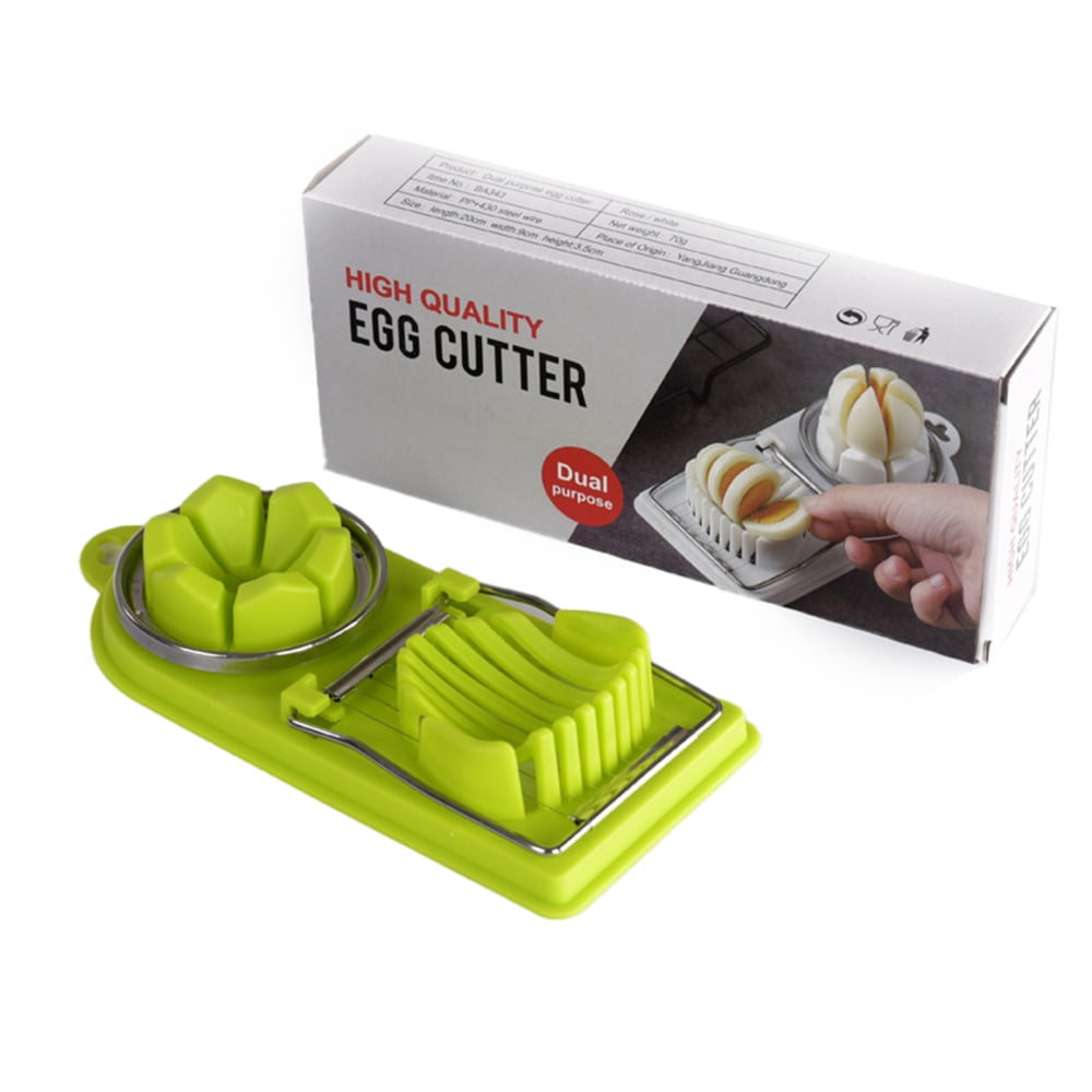 LADAEN 2 In 1 Stainless Steel Egg Slicer With 2 Functions In 1 Device