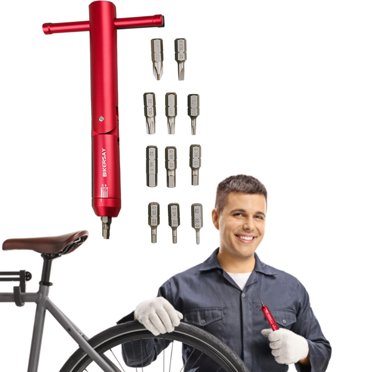 MARQUE Adjustable Bike Torque Wrench - 4,5,6 Nm Mini Bicycle Tool With Hex Bits & T25