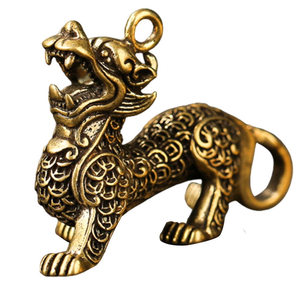 LADAEN Brass Kylin Statue Sculpture Pendants Table Art Home Room