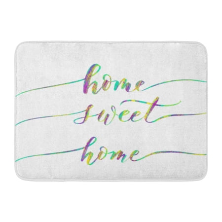 LADDKE Bar Sweet Bright Colored Neon Inscription Hand Lettering Design Greetings Brush Doormat Floor Rug Bath Mat 23.6x15.7 inch