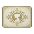 thumbnail image 1 of LADDKE Beautiful Women Silhouette in Ornamental Vignette on Vintage Pattern Classic Victorian Doormat Floor Rug Bath Mat 23.6x15.7 inch, 1 of 1