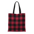 thumbnail image 1 of LADDKE Canvas Tote Bag Chic and Red Preppy Buffalo Check Plaid Modern Masculine Reusable Handbag Shoulder Grocery Shopping Bags, 1 of 1
