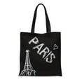 thumbnail image 1 of LADDKE Canvas Tote Bag Cute Paris Girl Adult Teen Effel Tower Luxury Reusable Handbag Shoulder Grocery Shopping Bags, 1 of 1