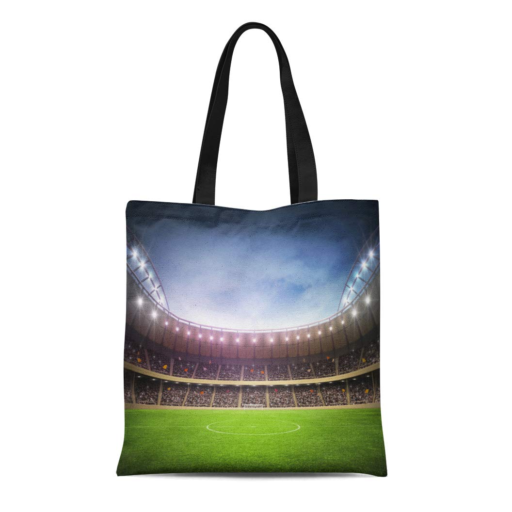 Eco Friendly Football Canvas Tote - Sporty Style - DipaliZ