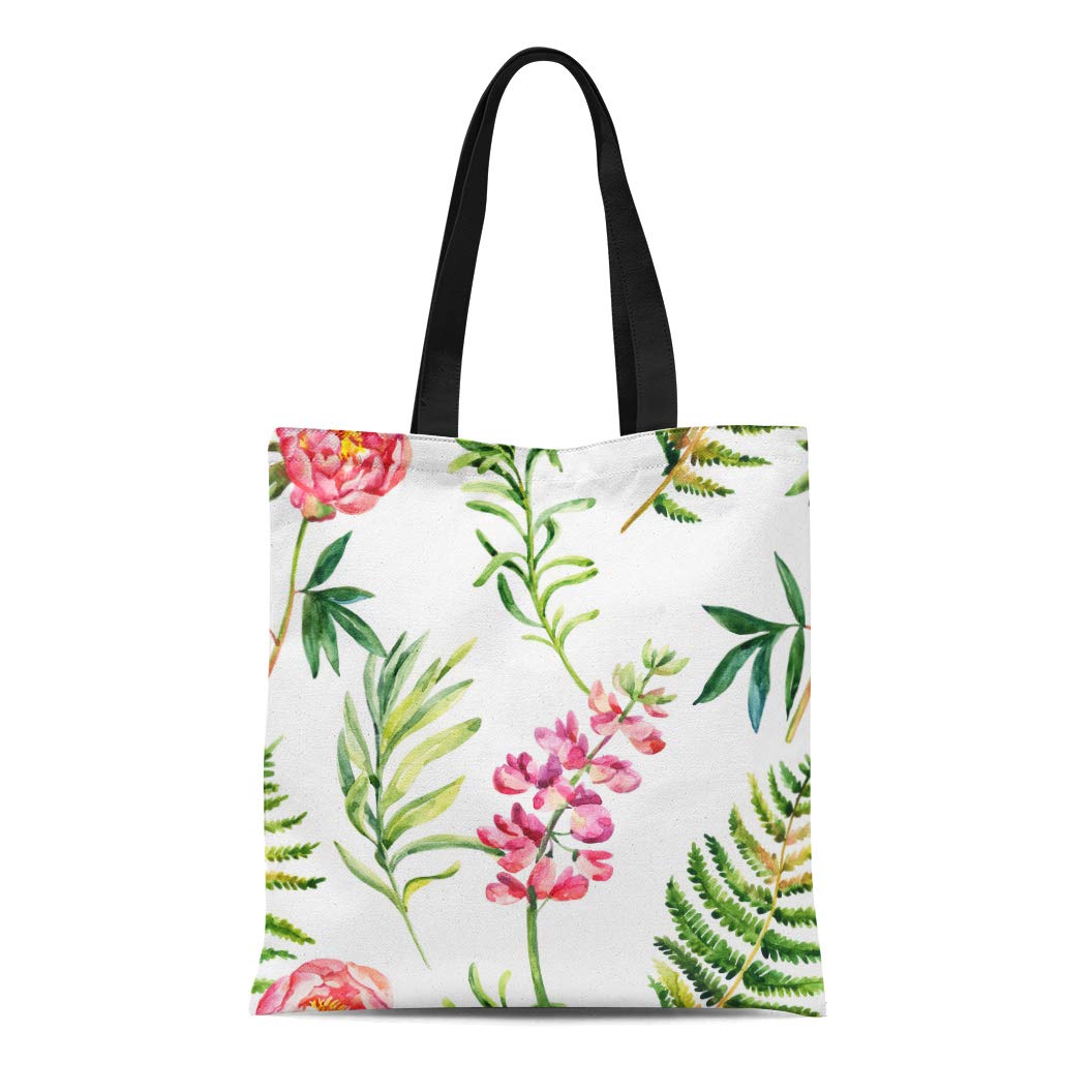 colorful wild flowers watercolor painting | Tote Bag