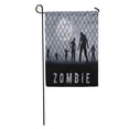 thumbnail image 1 of LADDKE Cell Zombie Walking at Night Silhouettes for Halloween Dead Arrest Garden Flag Decorative Flag House Banner 28x40 inch, 1 of 2