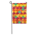 thumbnail image 1 of LADDKE Colorful Energetic Abstract Triangle Autumn Colored Green Harlequin Pattern Circus Garden Flag Decorative Flag House Banner 12x18 inch, 1 of 2