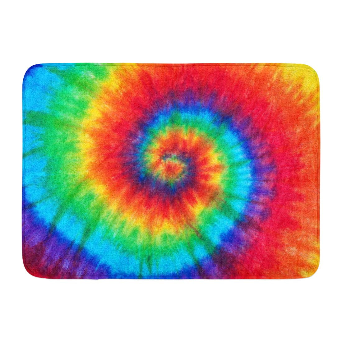 Rainbow Hippie Tie Dye Door Mat