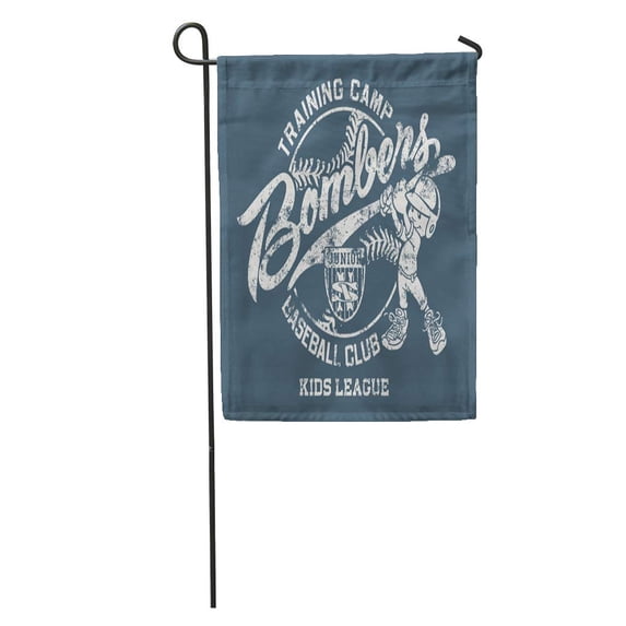 LADDKE Cute Baseball Player for Children Wear in Custom Colors Effect Garden Flag Decorative Flag House Banner 12x18 inch