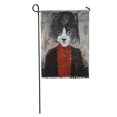 thumbnail image 1 of LADDKE Cute Canvas Cat Graphics Oil Painting Man Pattern Retro Garden Flag Decorative Flag House Banner 28x40 inch, 1 of 2